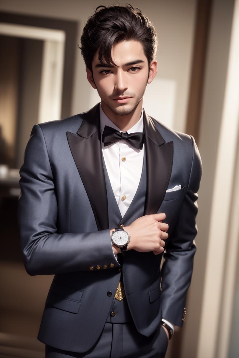 00028-1264858765-ultra detailed 8k cg, handsome man, suit, formal, looking at viewer, gold watch, looking at viewer,.png